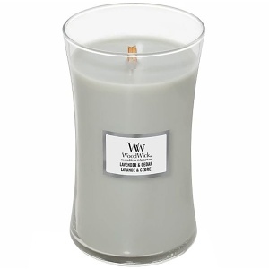 Svíčka WoodWick Lavender & Cedar, váza, velká