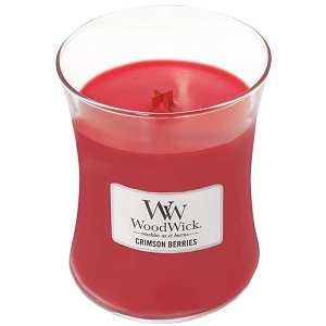 Svíčka WoodWick Crimson Berries, váza, střední