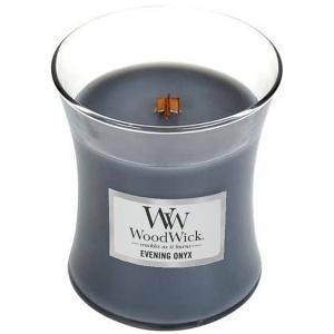 Svíčka WoodWick Evening Onyx, váza, střední