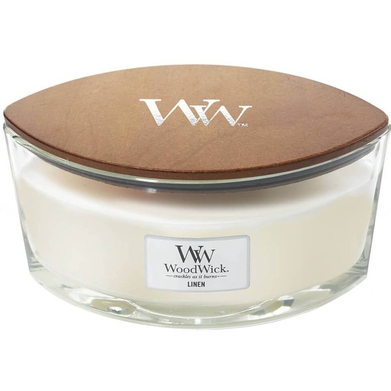 Svíčka WoodWick Linen, loď