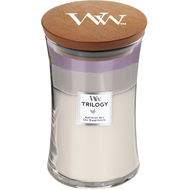 Svíčka WoodWick Amethyst Sky, váza, velká