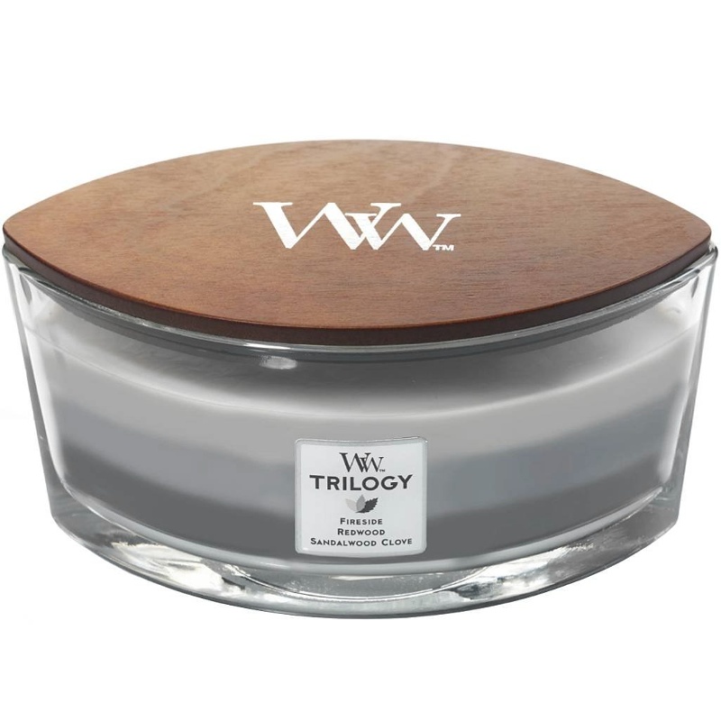 Svíčka WoodWick Warm Woods, loď