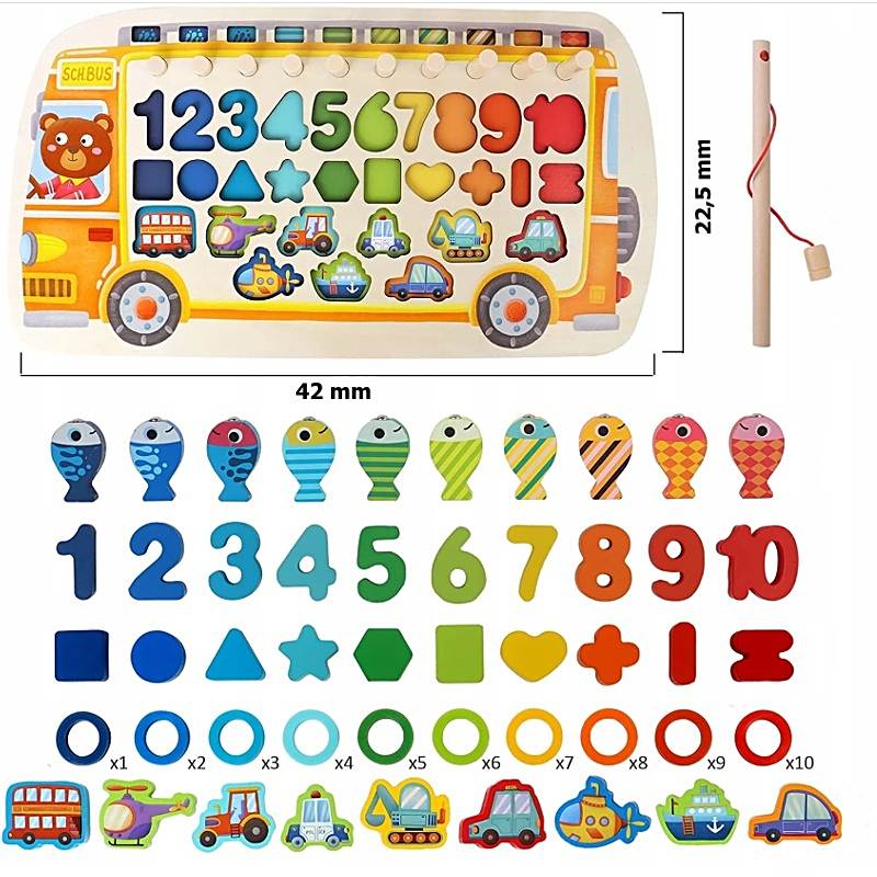 Dřevěné puzzle – autobus