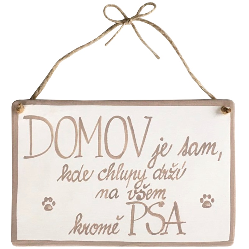 Keramická cedulka Psí chlupy