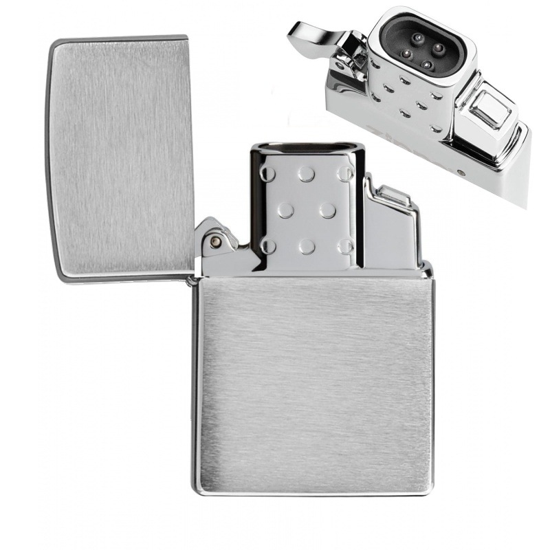 Zapalovač Zippo 21006 Brushed Chrome, plazmový, USB