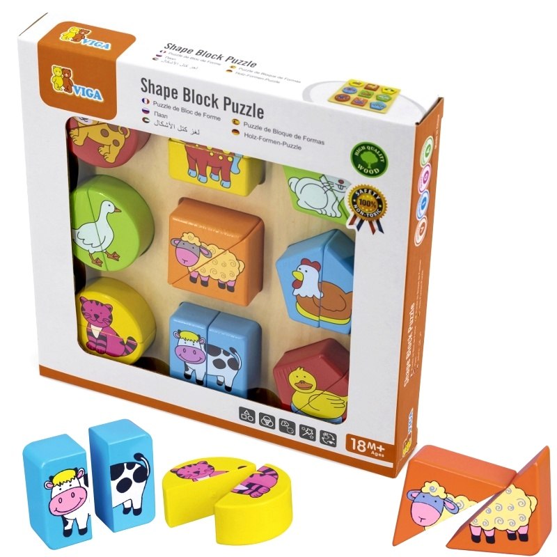 Dřevěné vkládací puzzle Farma, Viga
