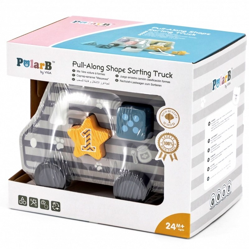 Dřevěná vkládací tahačka Auto, Viga PolarB