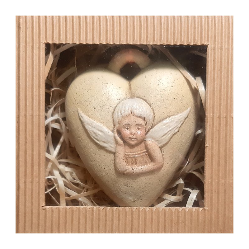 Keramické srdíčko duté Andílek 100