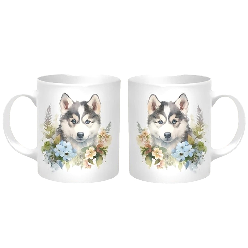 Hrnek 320 ml, Štěně, husky