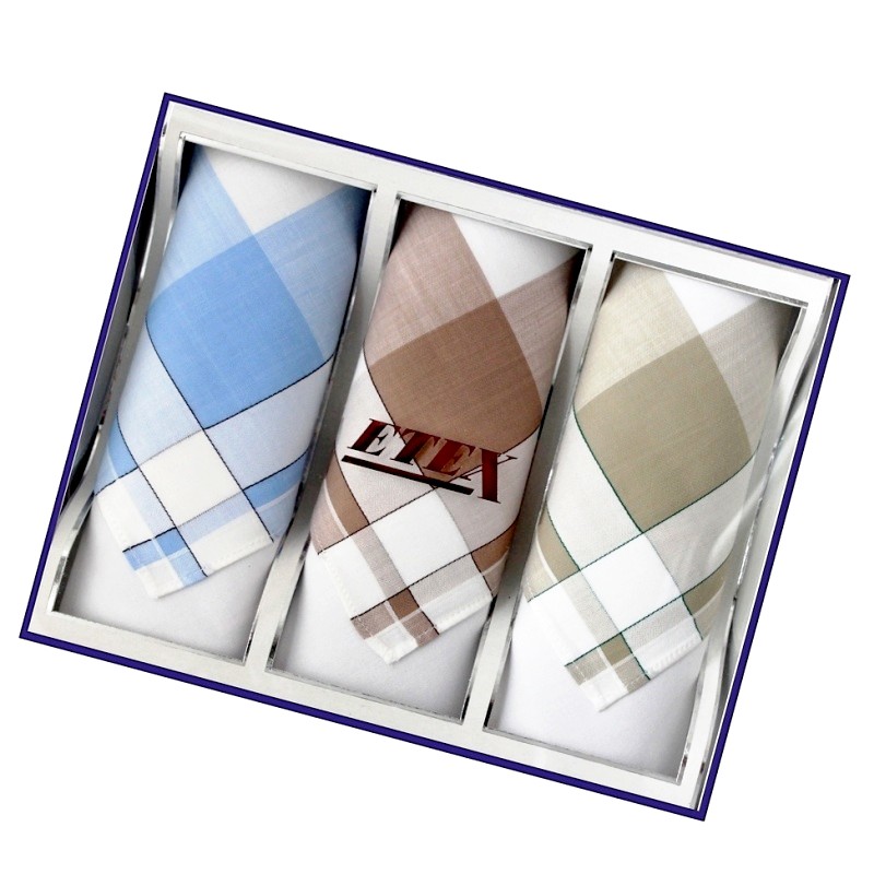 Pánské kapesníky 3ks, dárkové balení, MB55