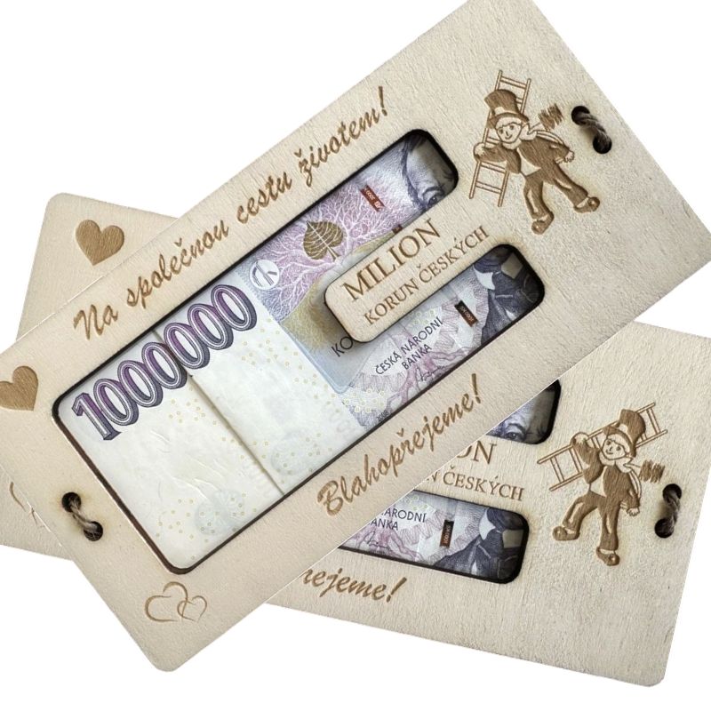 Dřevěné přání Milion korun, Svatební