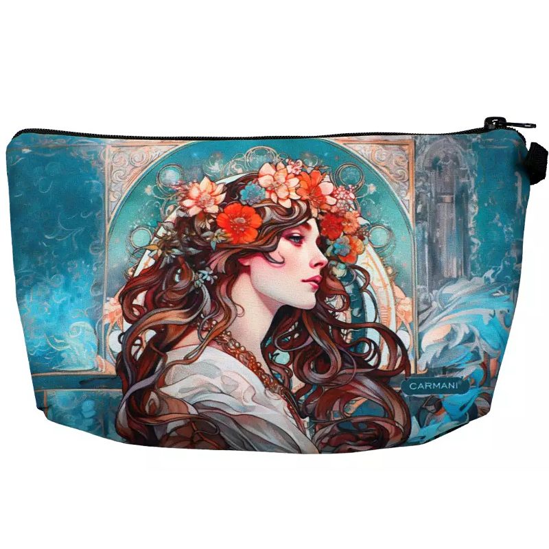 Kosmetická toaletní taška 20x15cm, Mucha, tyrkysová