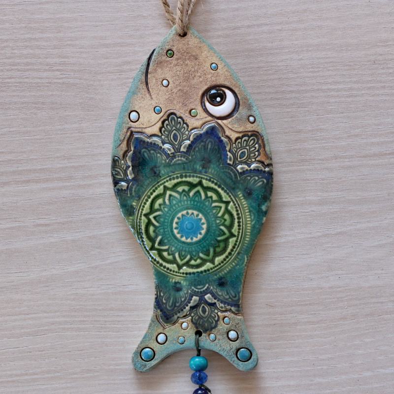 Keramický závěs Ryba 70 cm