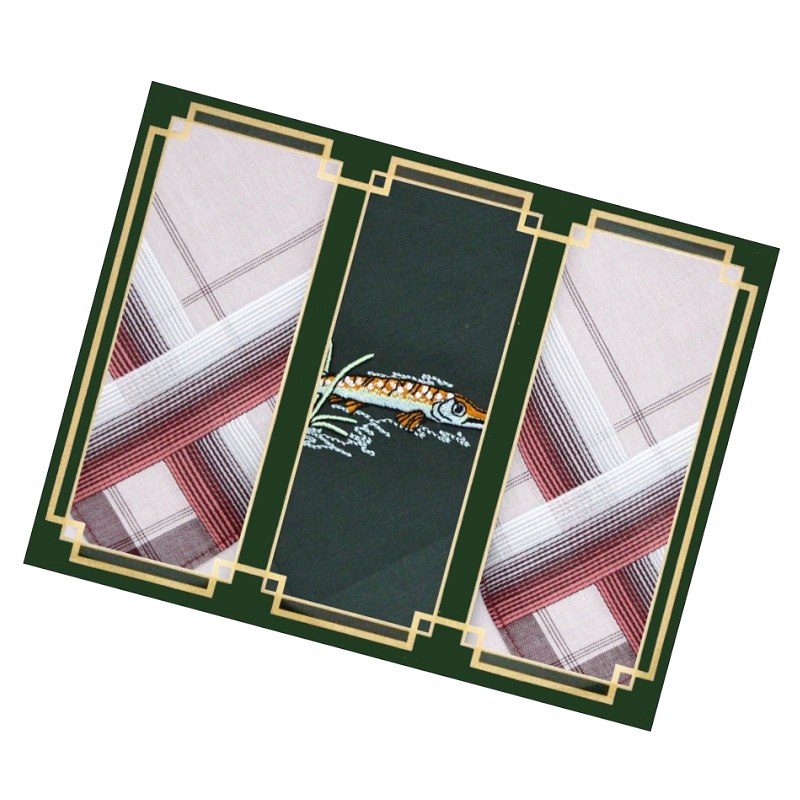 Pánské kapesníky 3ks, štika