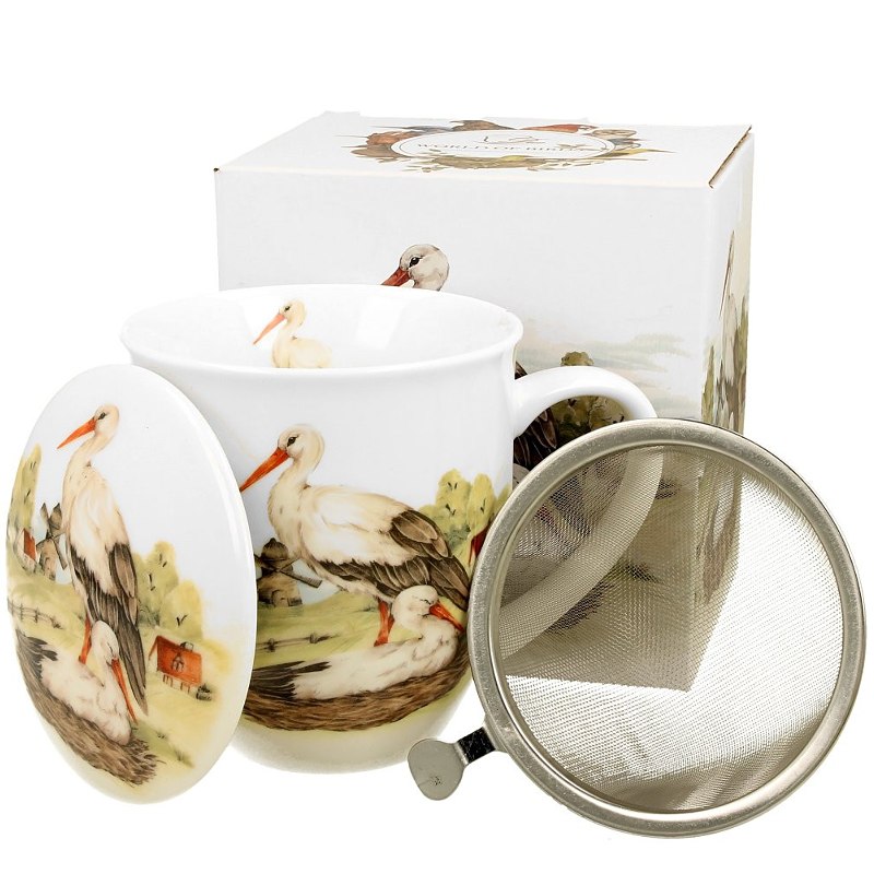 Hrnek bylinkový 400 ml s filtrem DUO Čápi