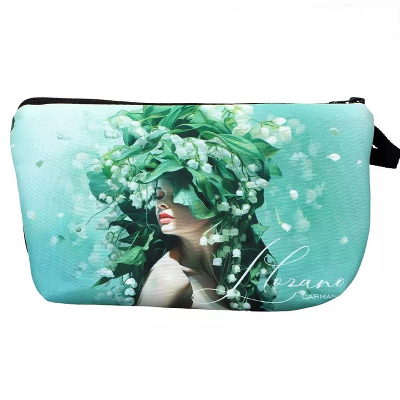 Kosmetická toaletní taška 22x10cm, L.Lozano, zelený tón