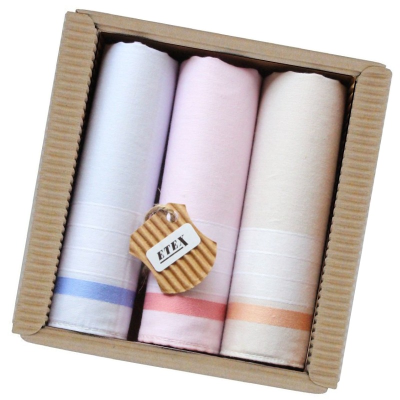 Dámské kapesníky 3ks, dárkové balení, LA47