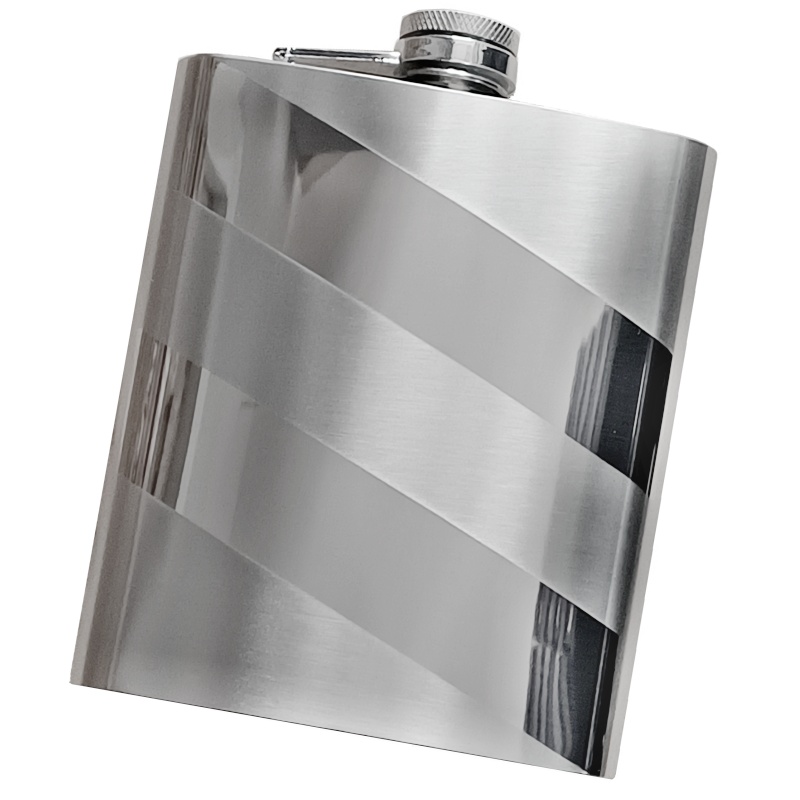 Placatka 540ml, XL Golem, šikmé pruhy, nerez