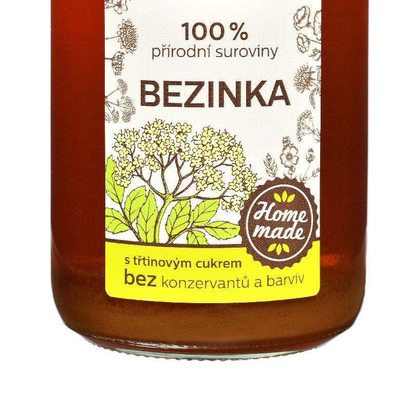Bezinka 250 ml, Domácí bylinný sirup – Dobroty z přírody