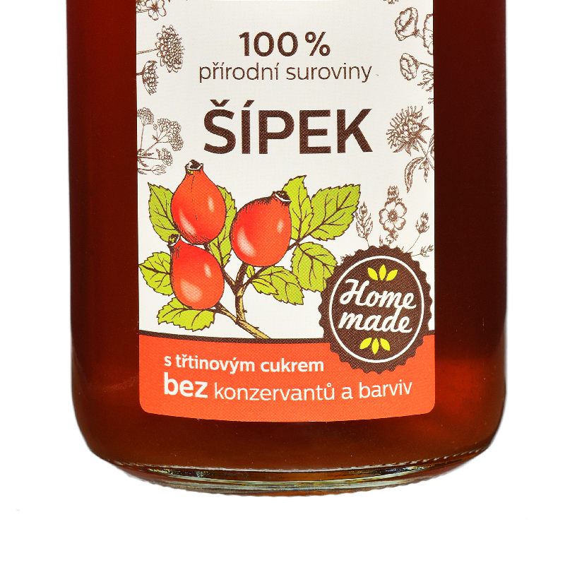 Šípek 250 ml, Domácí bylinný sirup – Dobroty z přírody