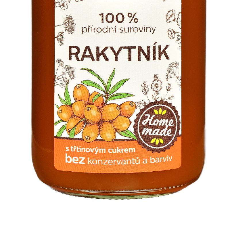 Rakytník 250 ml, Domácí bylinný sirup – Dobroty z přírody