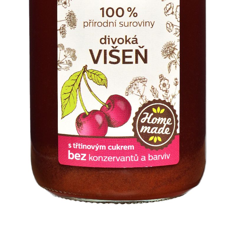 Divoká višeň 250 ml, Domácí bylinný sirup – Dobroty z přírody