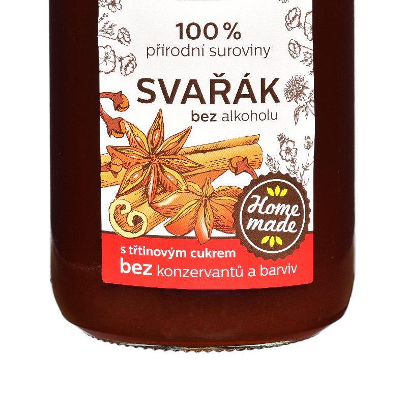 Svařák 250 ml, Domácí bylinný sirup – Dobroty z přírody