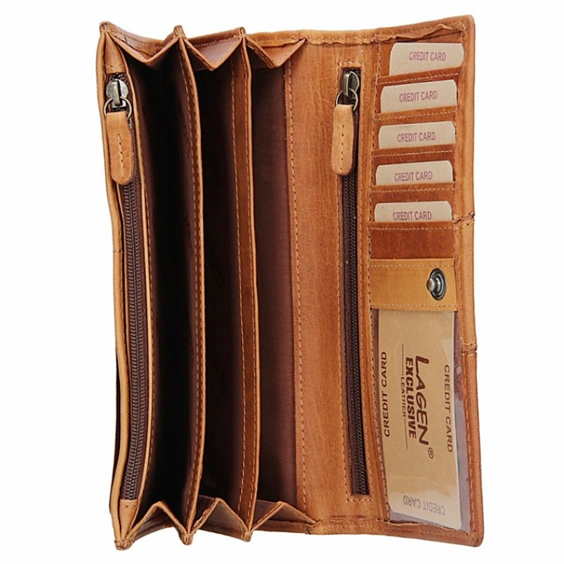 Dámská kožená peněženka Brown PWL-388/V