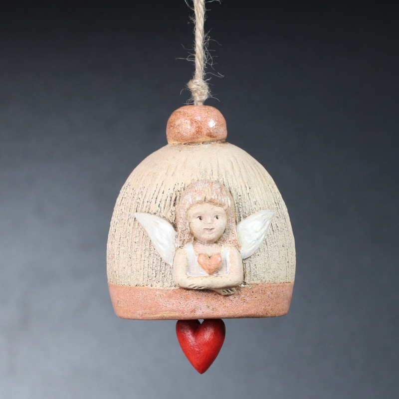 Keramický zvonek L cihlový