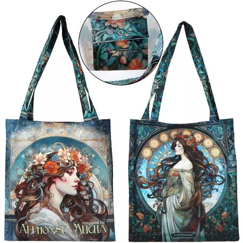 Nákupní látková taška přes rameno, Mucha (86)