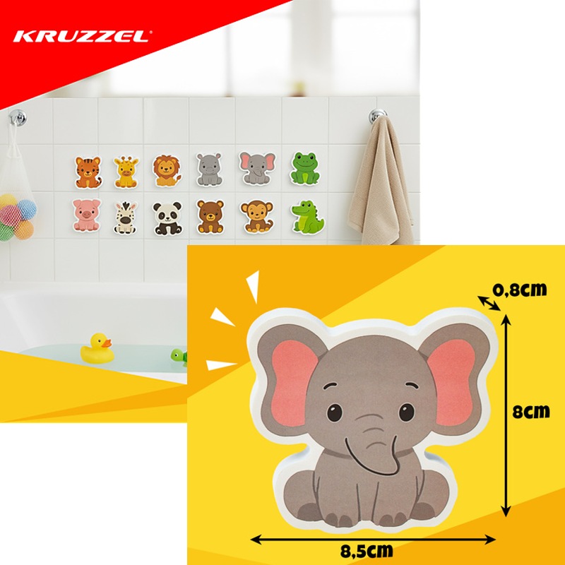 Pěnová zvířátka do koupele 12ks