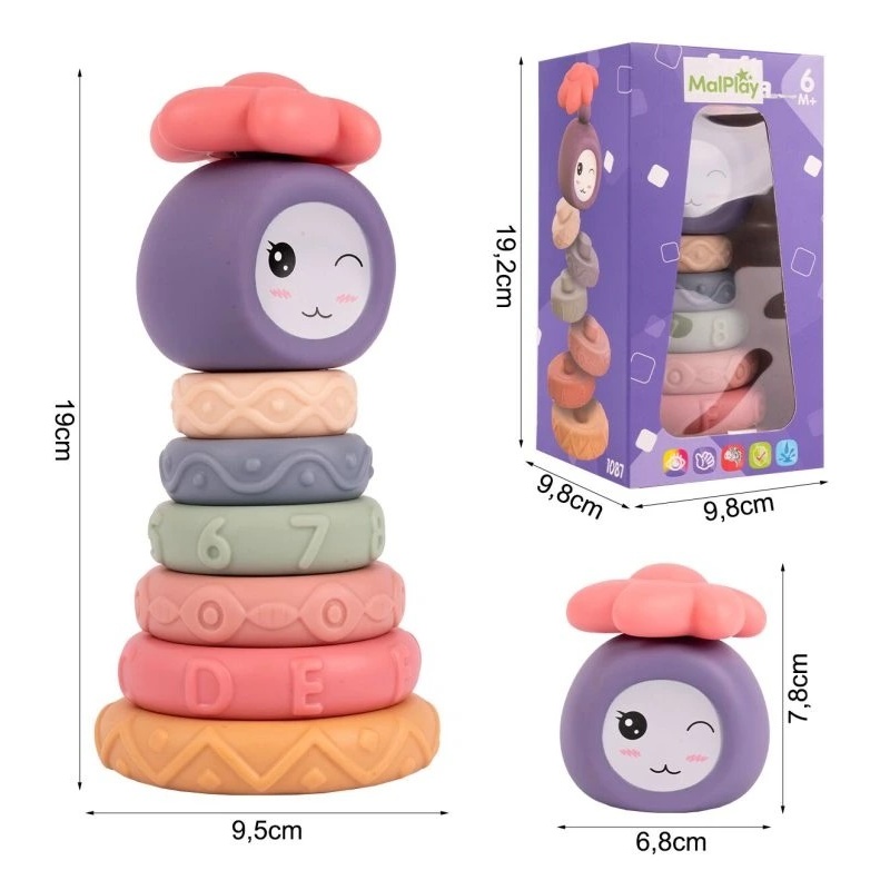 Montessori věž - měkké senzorické bloky 8ks