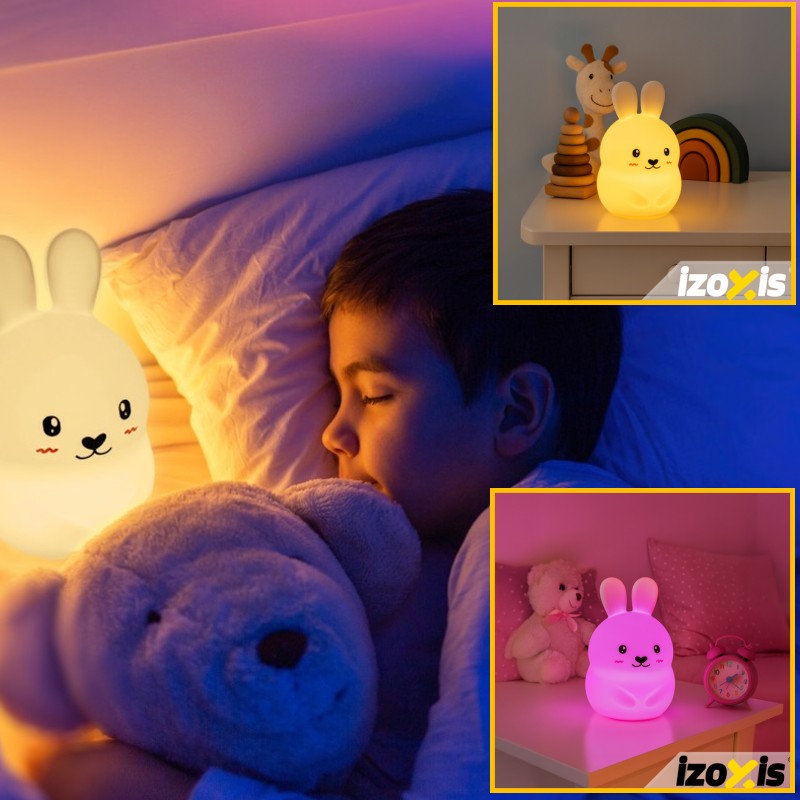 Lampička LED RGB, králíček