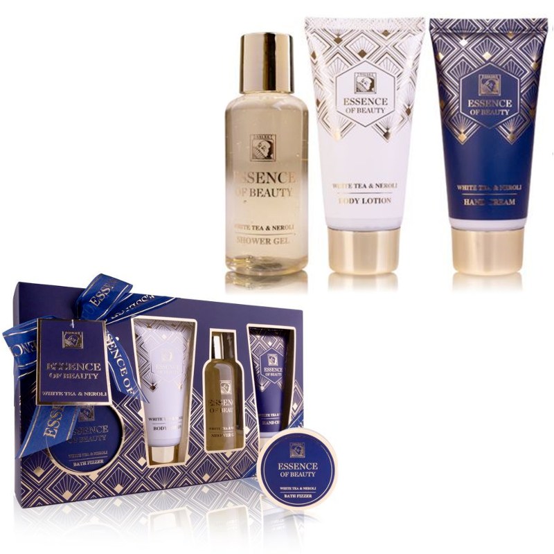 Kosmetická sada SALSA Essence of Beauty s fizzerem, bílý čaj, neroli