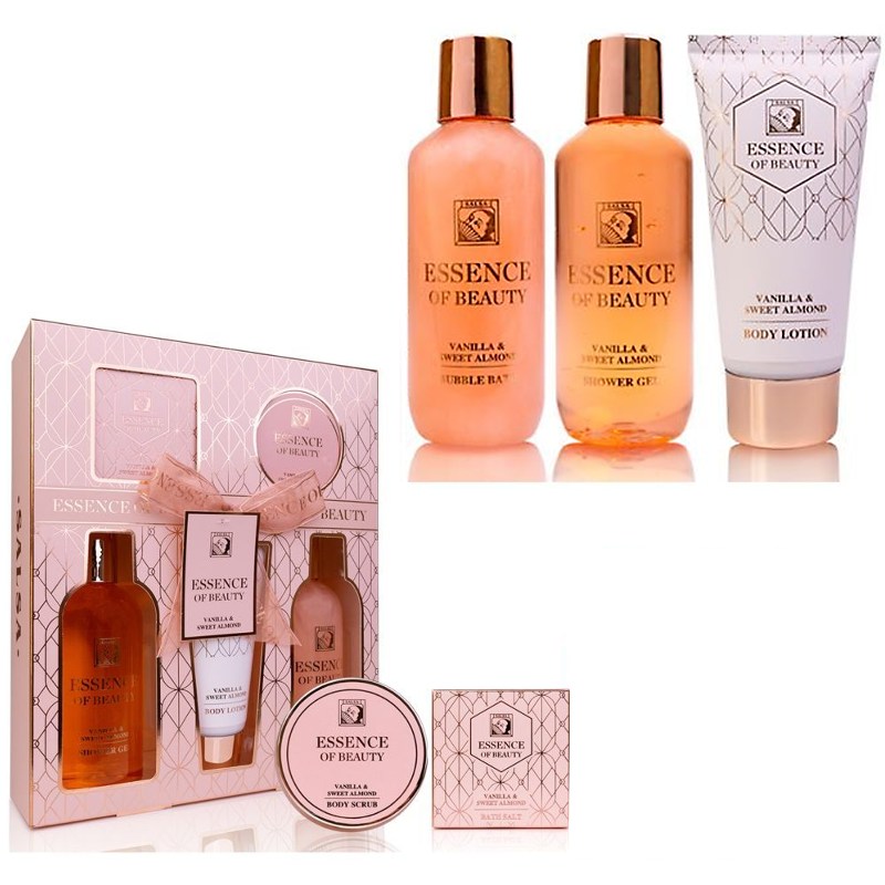 Kosmetická sada SALSA Essence of Beauty s pěnou do koupele, vanilka a sladké mandle