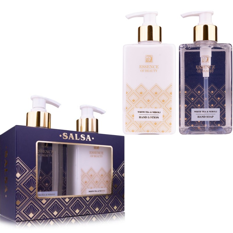 Kosmetická sada SALSA Essence of Beauty s péčí o ruce, bílý čaj a neroli