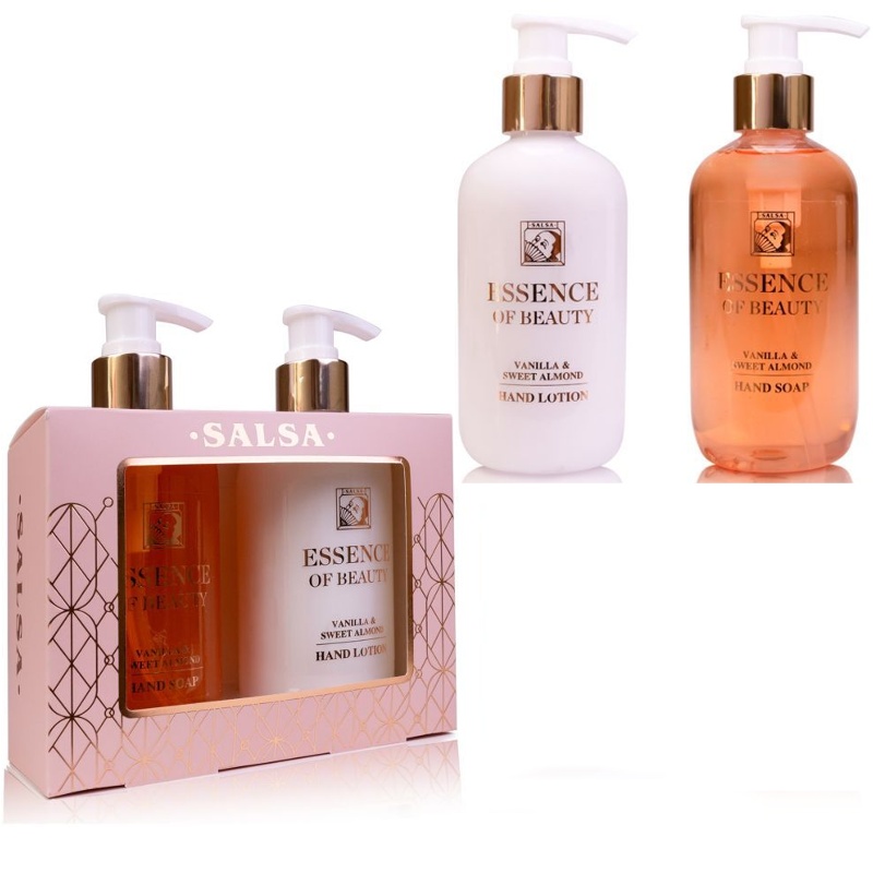 Kosmetická sada SALSA Essence of Beauty s péčí o ruce, vanilka a sladké mandle