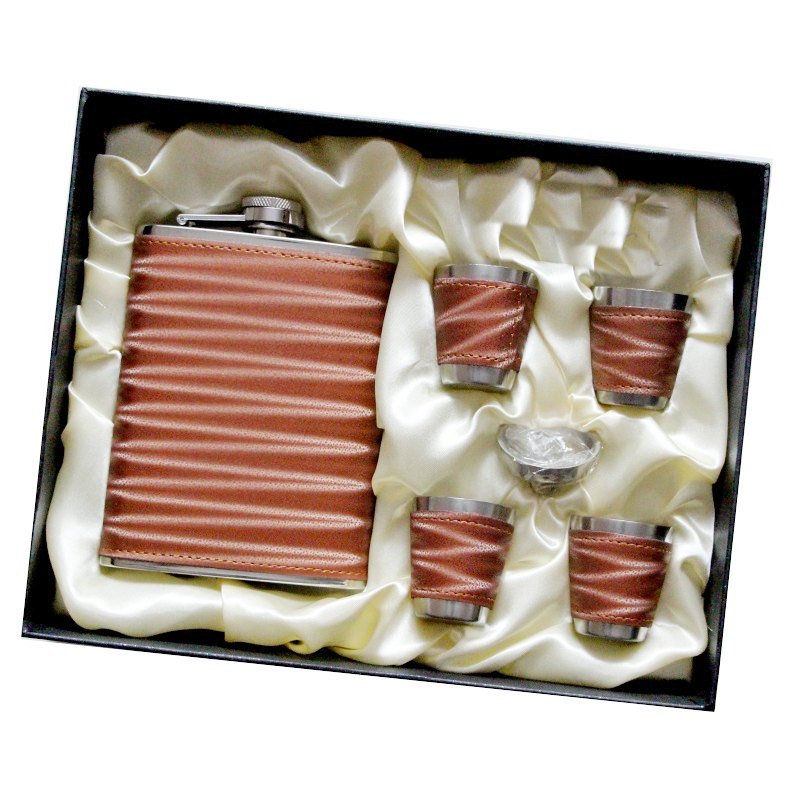 Sada placatka 240ml Optic, kalíšky, hnědá DB