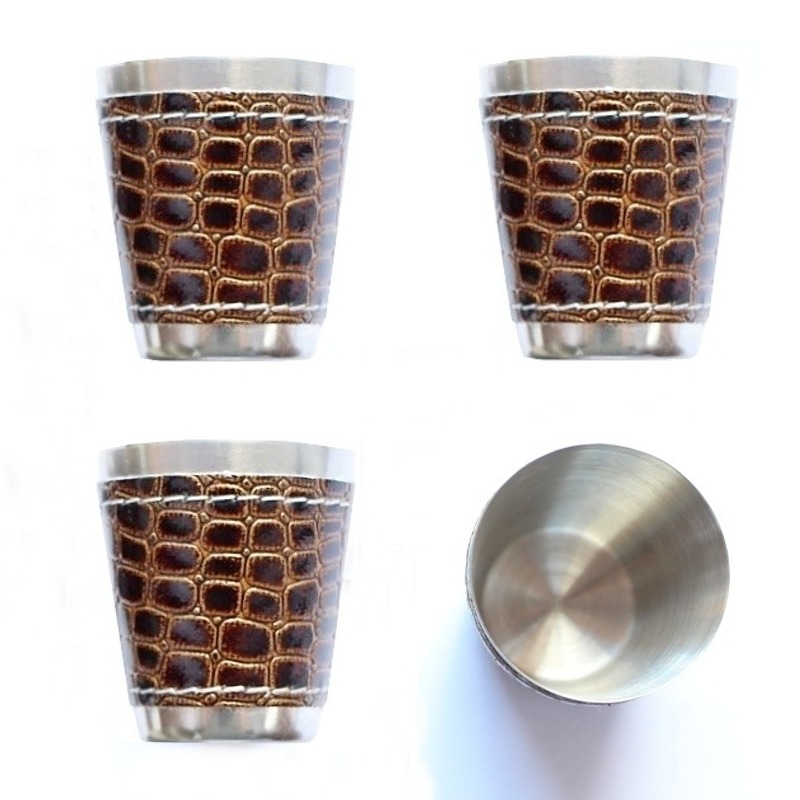 Kalíšky 4x 30ml, kůže