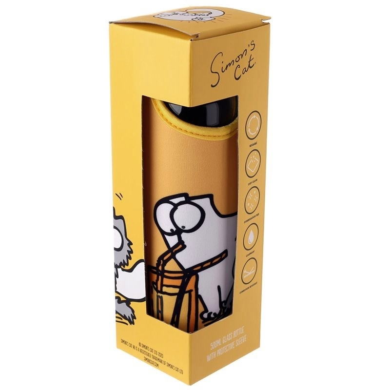 Láhev skleněná 500 ml v obalu, Simon´s cat obal