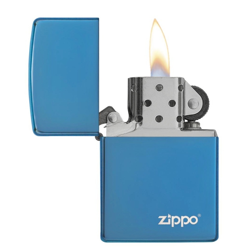 Zapalovač Zippo 27042 High Polish Blue, Logo