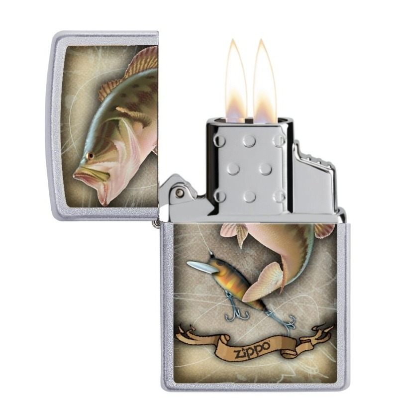 Zapalovač Zippo 25572 Fish Hook and Rope, plynový, dvoutryskový