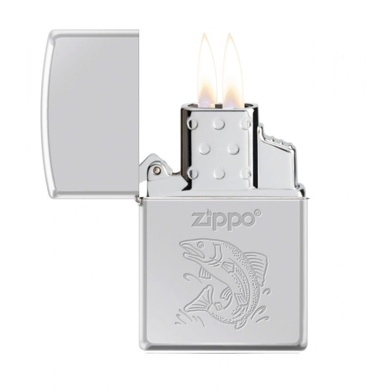 Zapalovač Zippo 22102 Fish, plynový, dvě trysky