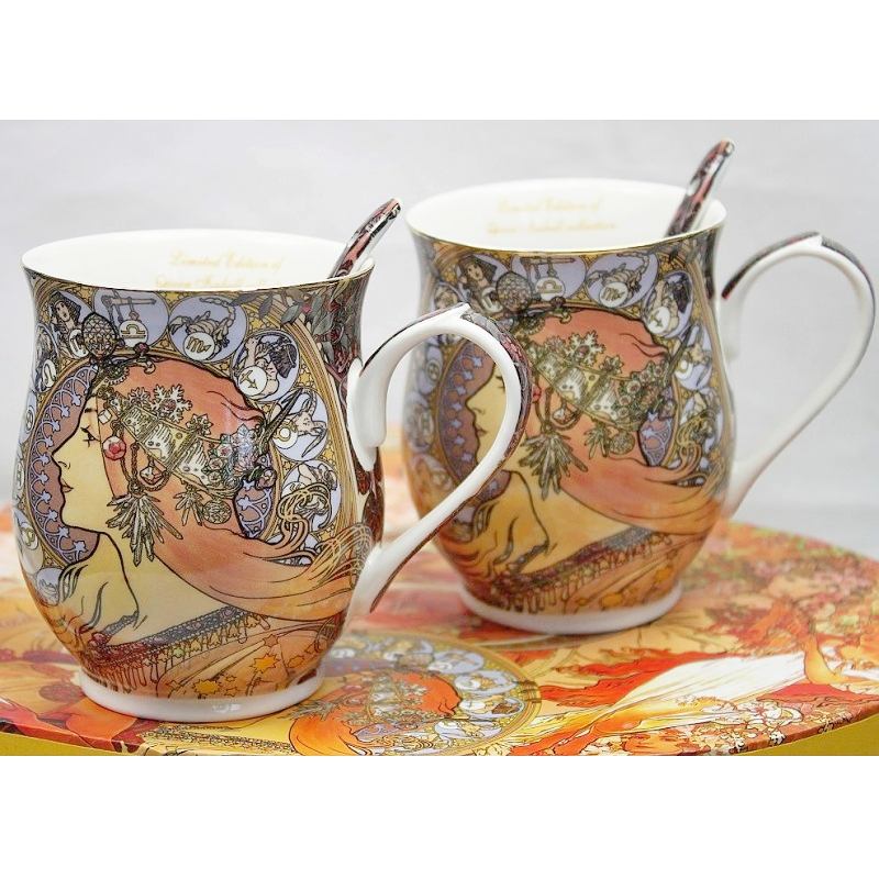 XX Hrnek 2x 350ml, Srdce, Alfons Mucha, Zodiac