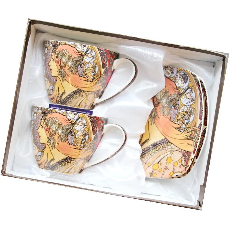 XX Šálek s podšálkem 2x 250ml, Alfons Mucha, Zodiac
