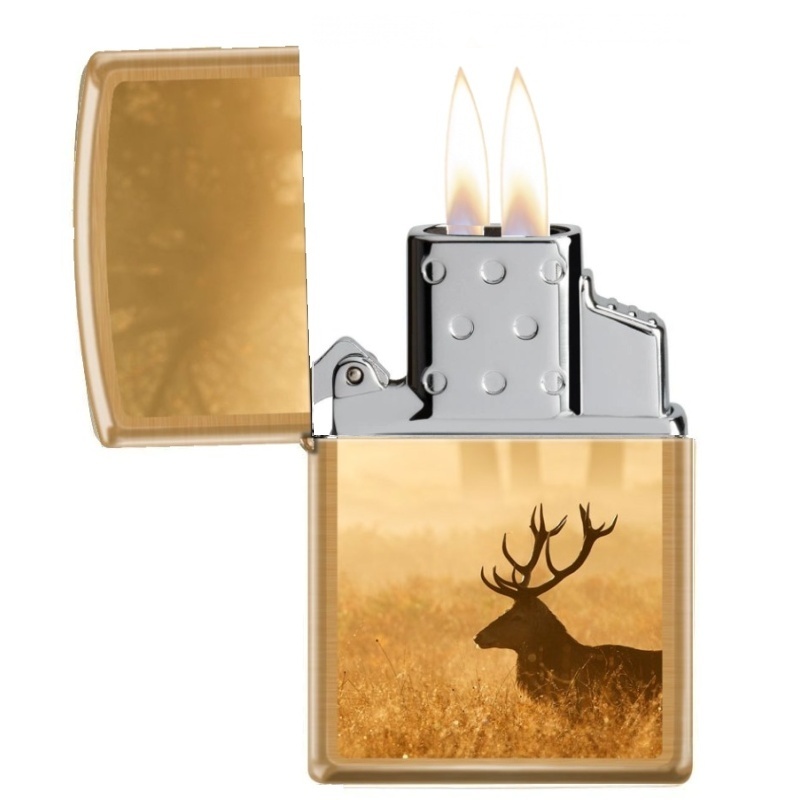 Zapalovač Zippo 26934 Deer in the Mist, plynový, dvoutryskový