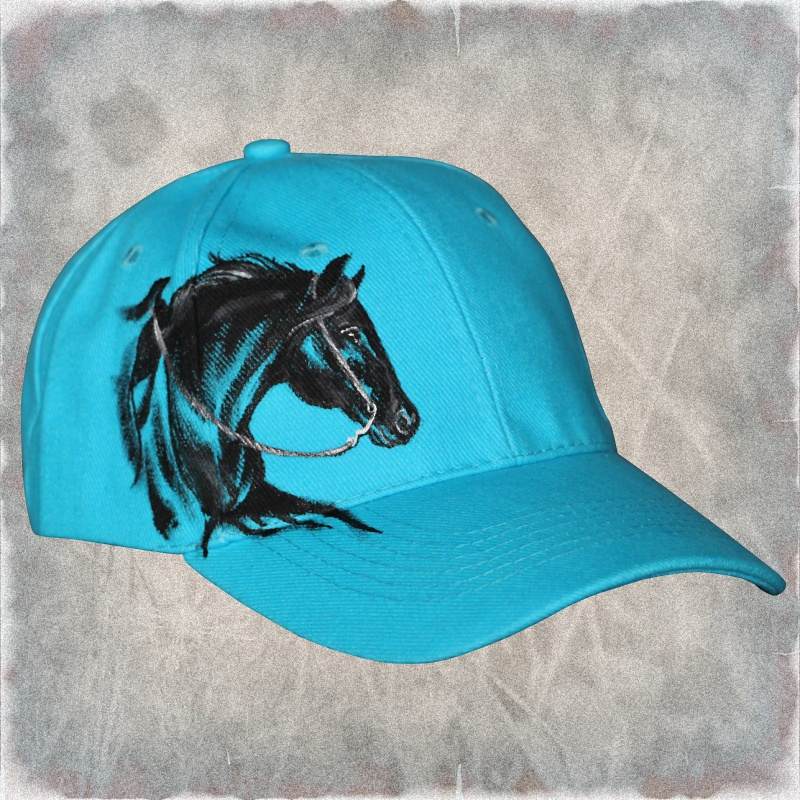 Ručně malovaná čepice s kšiltem kůň, Nagar