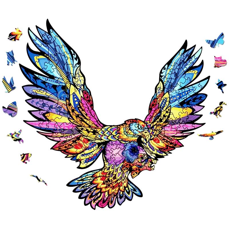 Dřevěné puzzle Orel v letu