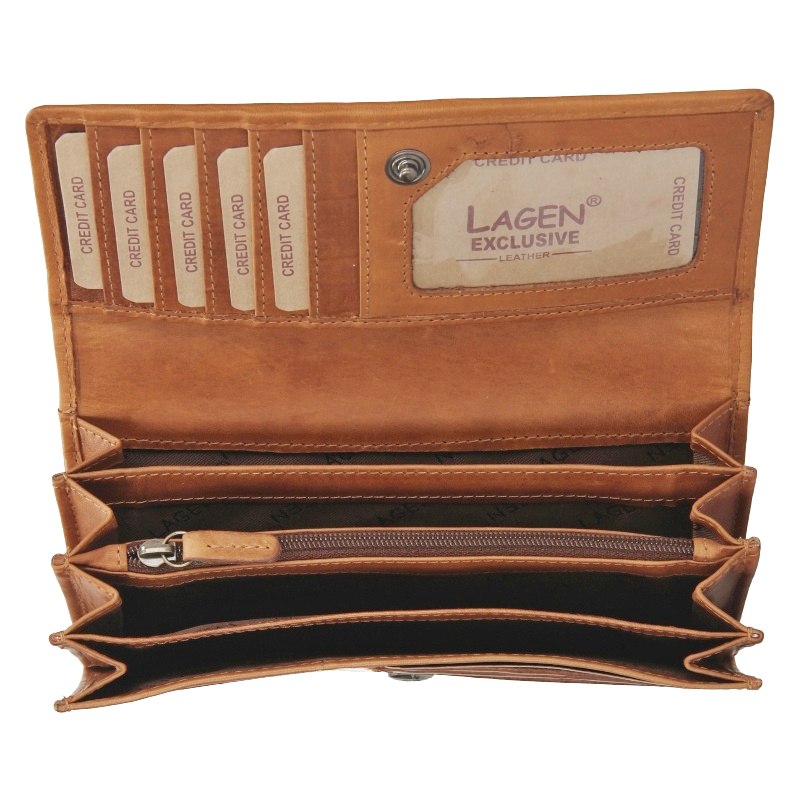 Dámská kožená peněženka Brown s všivkou 6011/V