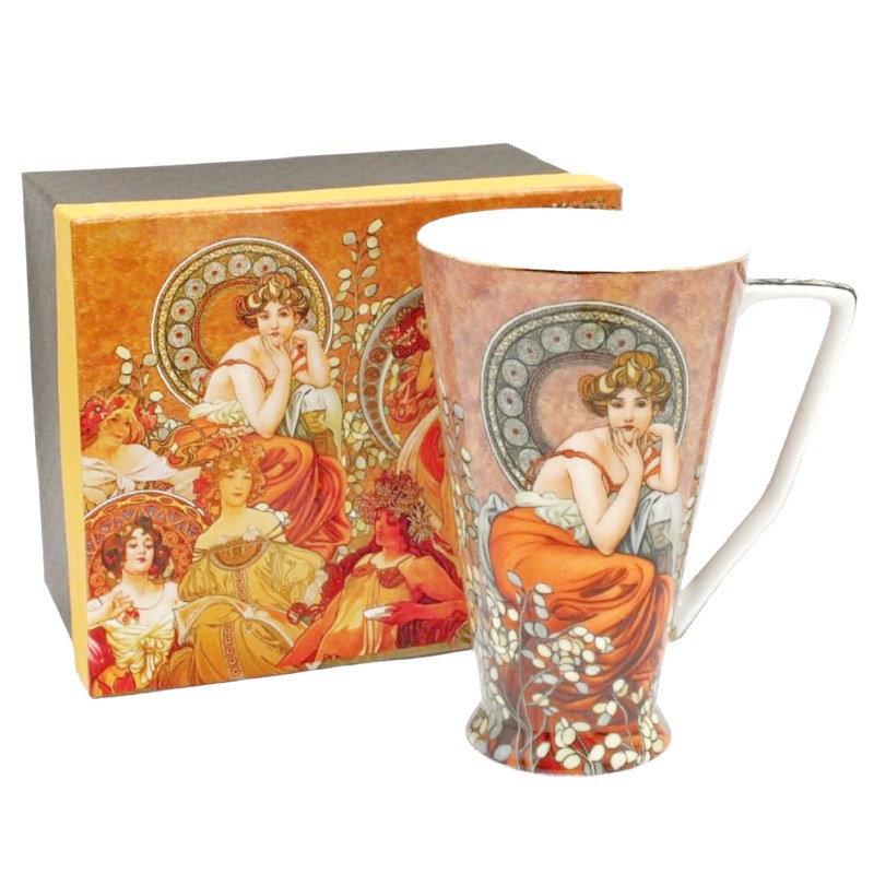 Hrnek 450 ml, Alfons Mucha, Topaz